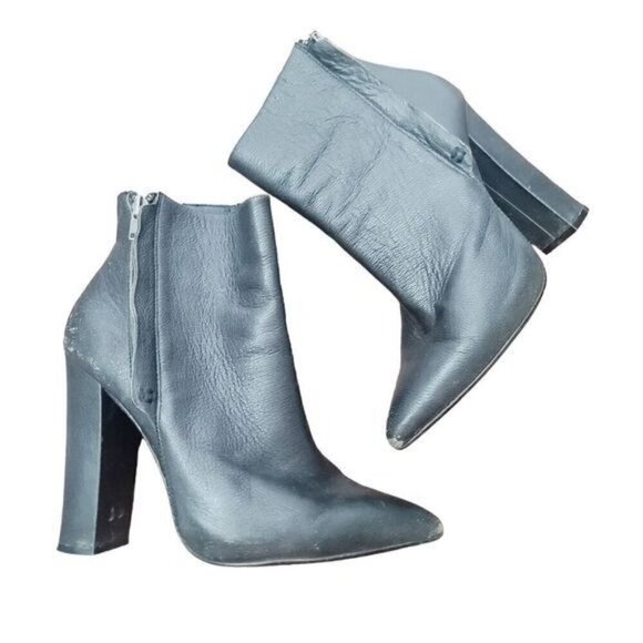 Steve Madden Janicee Black Double Zipper Ankle Boot 7.5 M - Picture 1 of 16